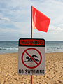 no swimming warning sign